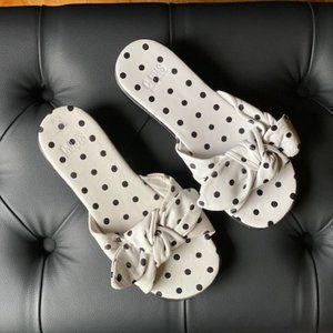 Charles Jourdan Black & White Polka Dot Sandals